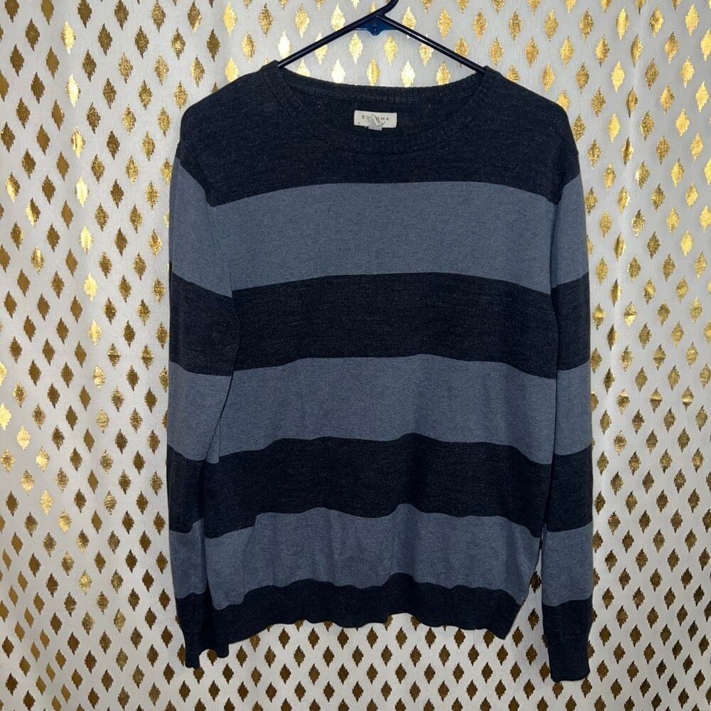 Sonoma men’s pullover sweater striped shirt size M